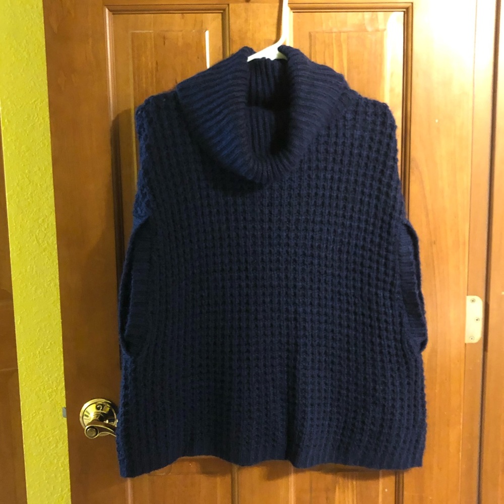 Blue turtle neck sweater